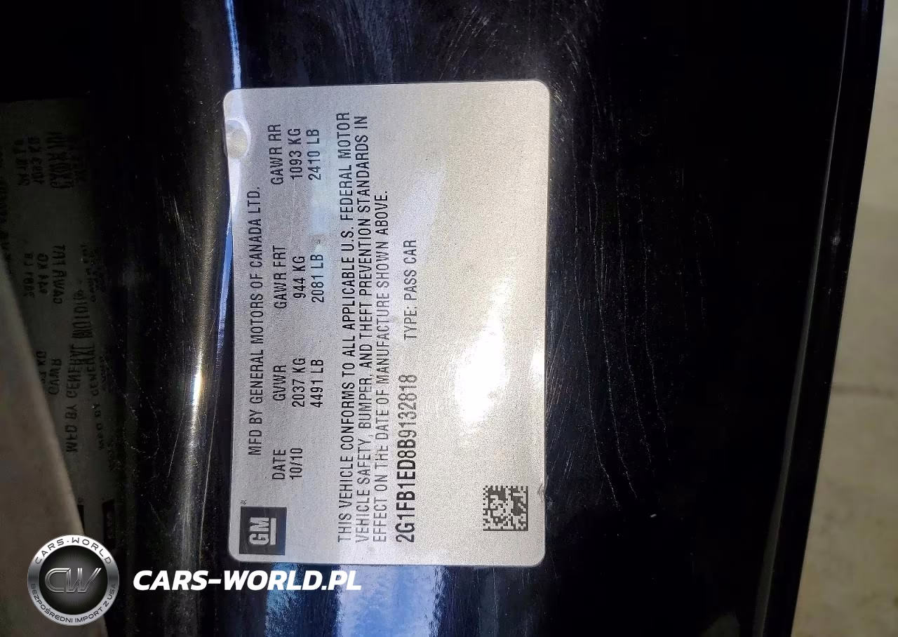 2011 Chevrolet Camaro Lt VIN:2G1FB1ED8B9132818 - 12