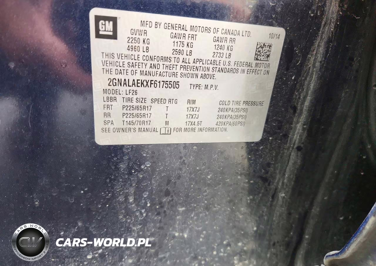 2015 Chevrolet Equinox Ls VIN:2GNALAEKXF6175505 - 13