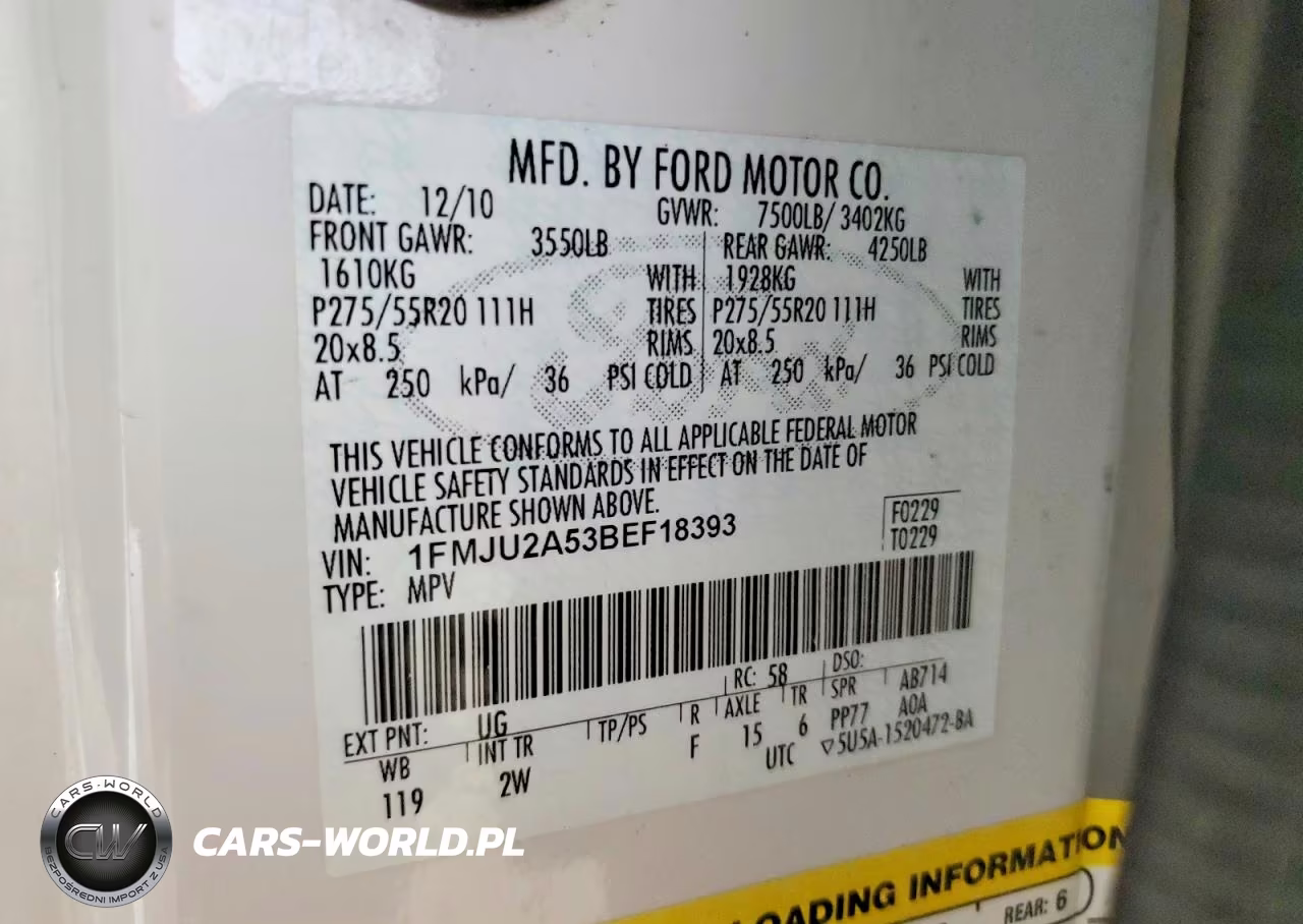 2011 Ford Expedition Limited VIN:1FMJU2A53BEF18393 - 13