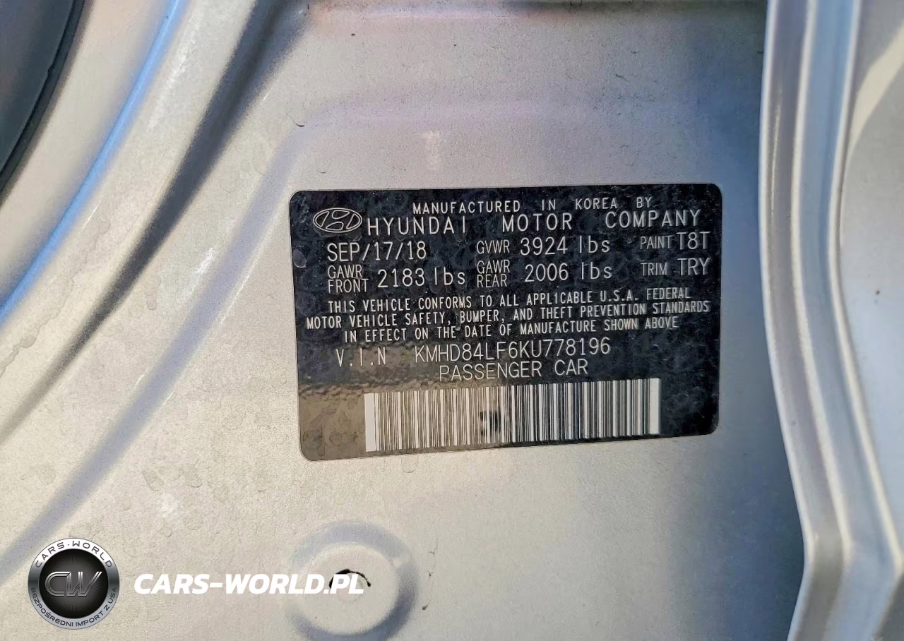 2019 Hyundai Elantra Value Edition VIN:KMHD84LF6KU778196 - 12