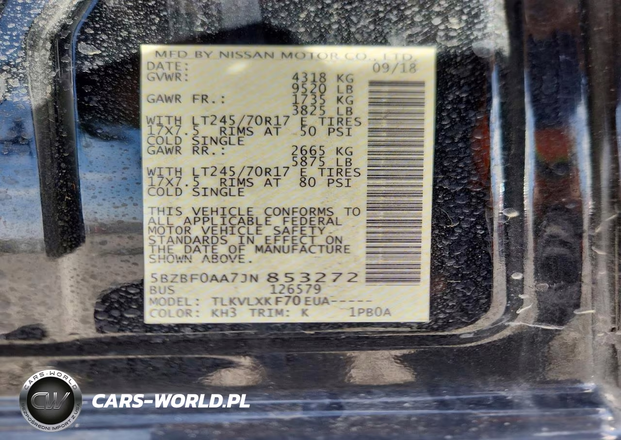 2018 Nissan Nv 3500 Hd Sv VIN:5BZBF0AA7JN853272 - 13