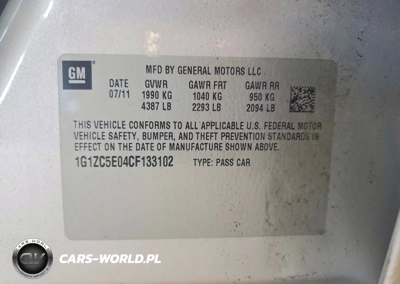 2012 Chevrolet Malibu 1Lt VIN:1G1ZC5E04CF133102 - 12