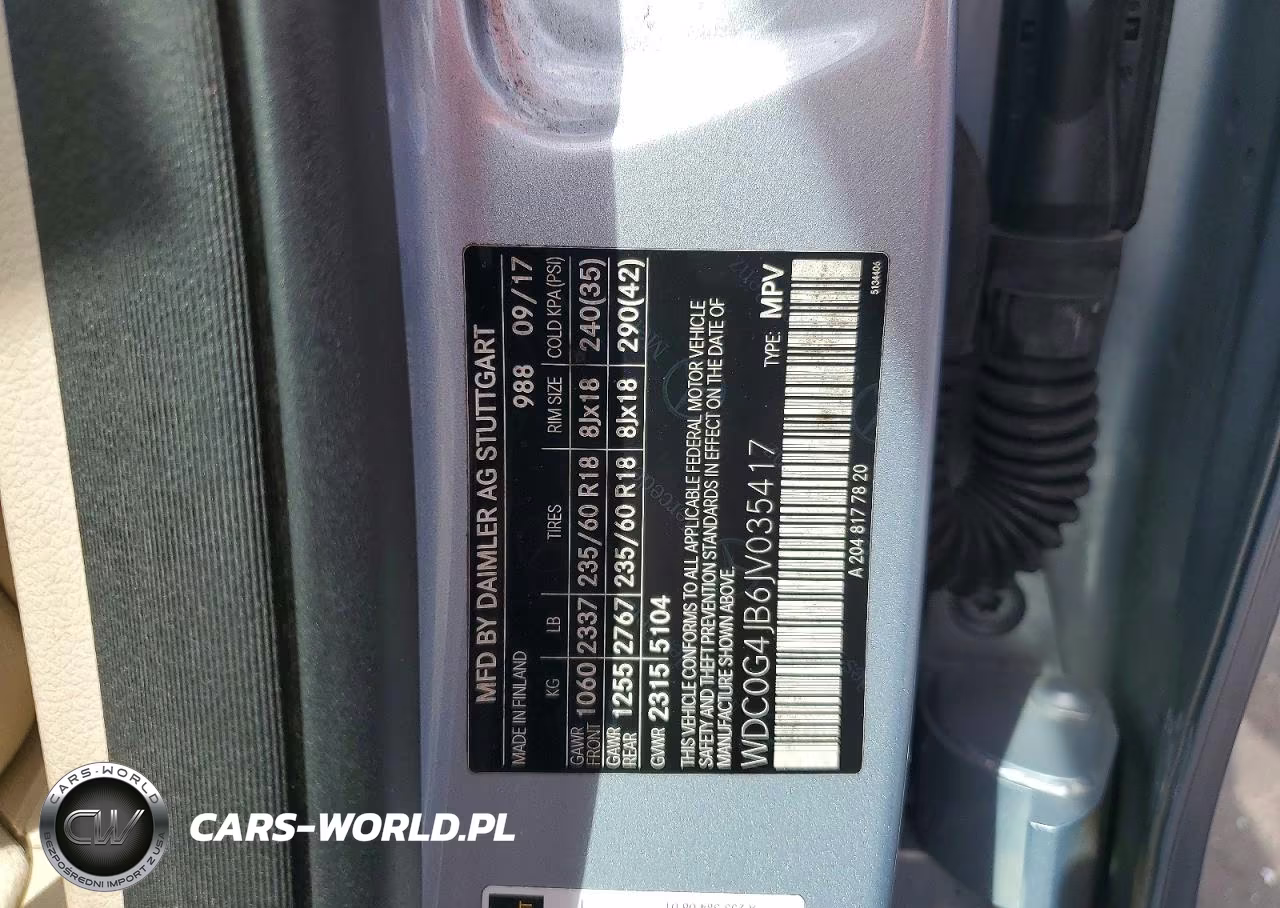 2018 Mercedes-Benz Glc 300 VIN:WDC0G4JB6JV035417 - 13
