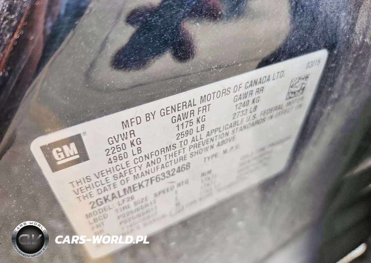 2015 GMC Terrain Sle VIN:2GKALMEK7F6332468 - 13