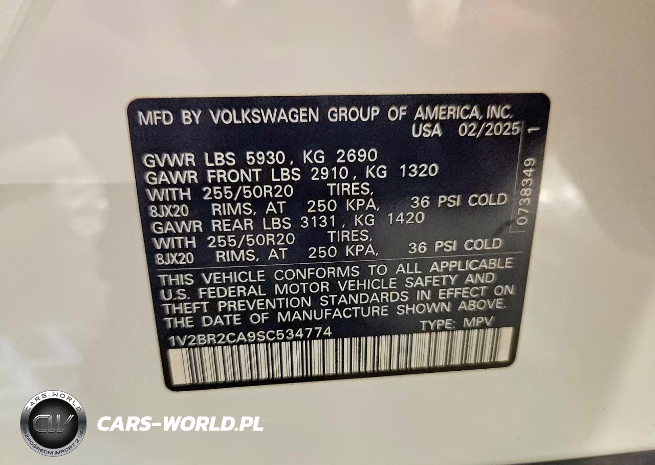 2025 Volkswagen Atlas Sel VIN:1V2BR2CA9SC534774 - 13