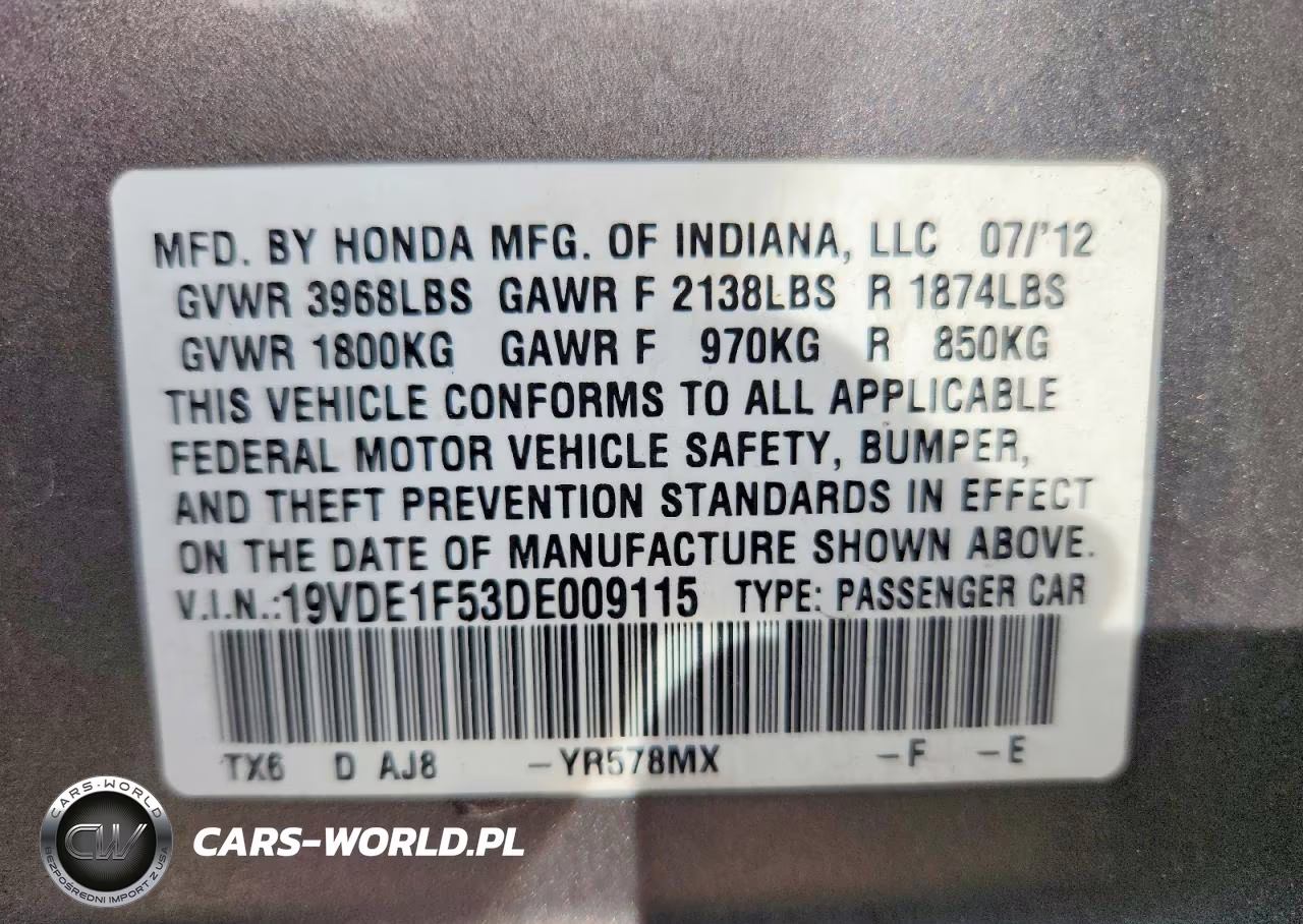 2013 Acura Ilx 20 Premium VIN:19VDE1F53DE009115 - 12