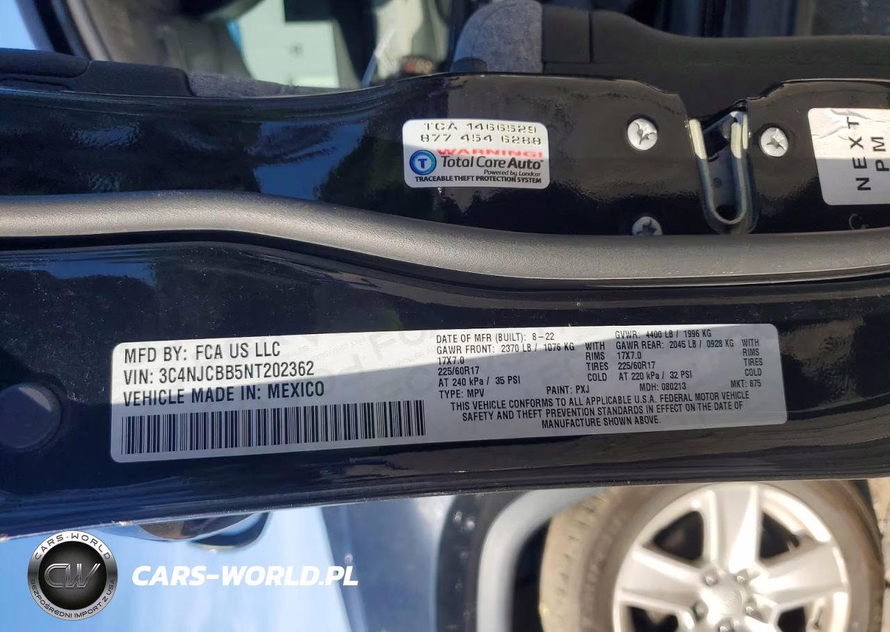 2022 Jeep Compass Latitude VIN:3C4NJCBB5NT202362 - 14