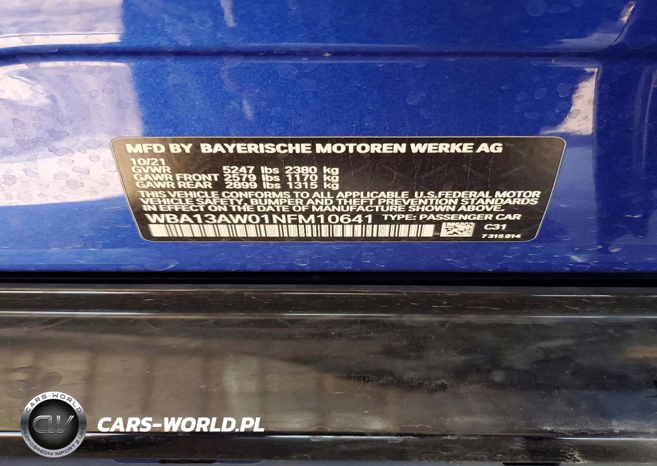 2022 BMW M440Xi Gran Coupe VIN:WBA13AW01NFM10641 - 12