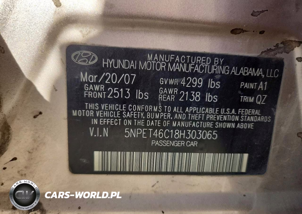 2008 Hyundai Sonata Gls VIN:5NPET46C18H303065 - 12
