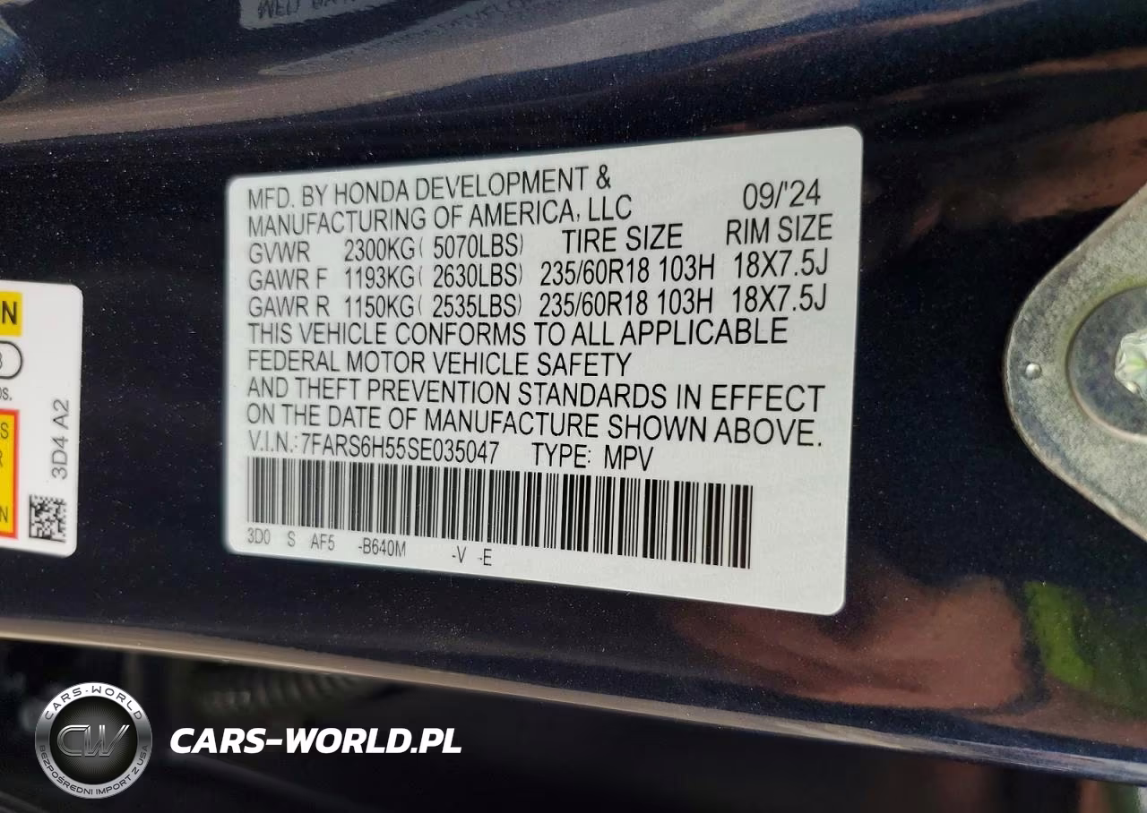 2025 Honda Cr-V Sport VIN:7FARS6H55SE035047 - 13