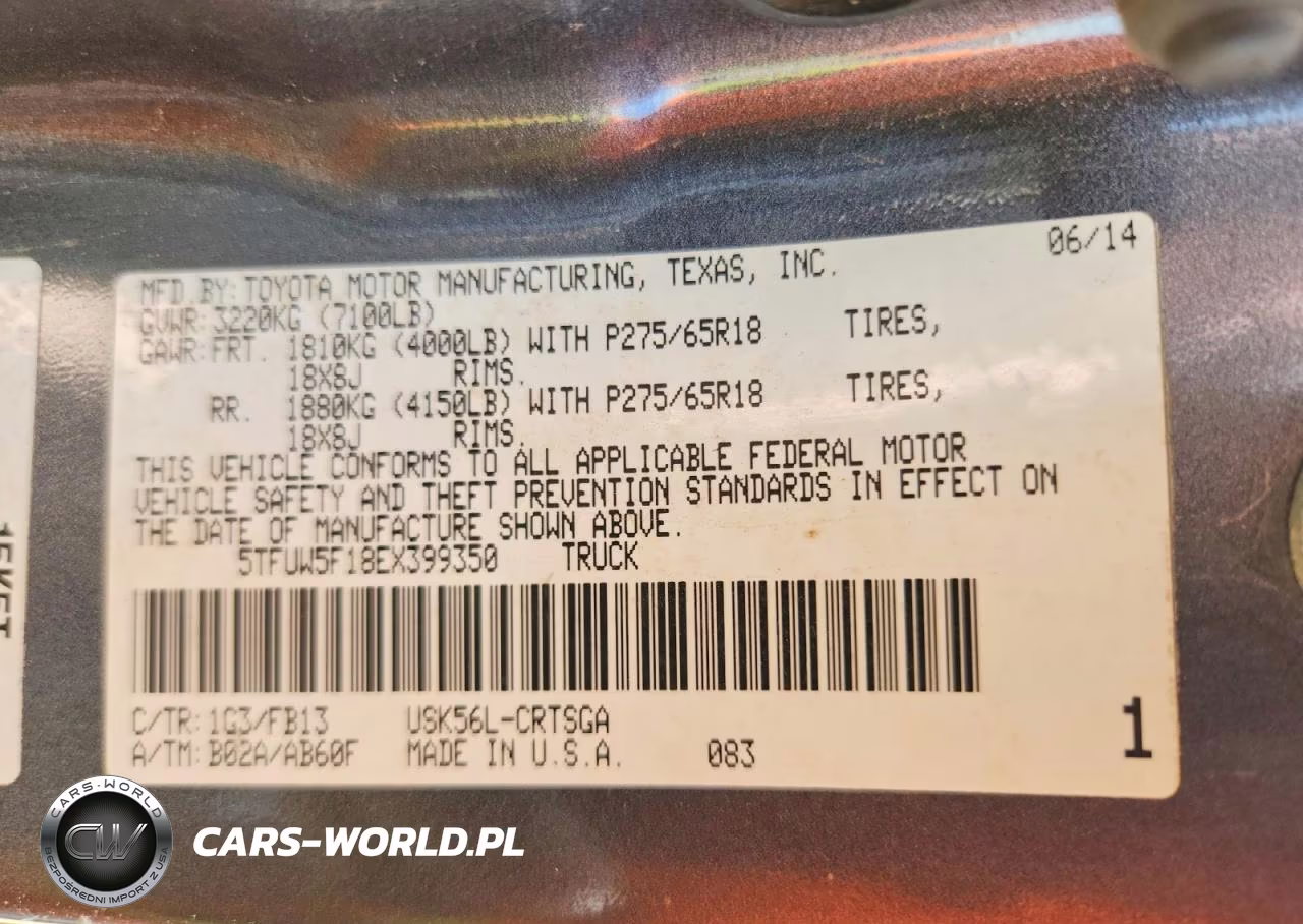 2014 Toyota Tundra Sr5 VIN:5TFUW5F18EX399350 - 12