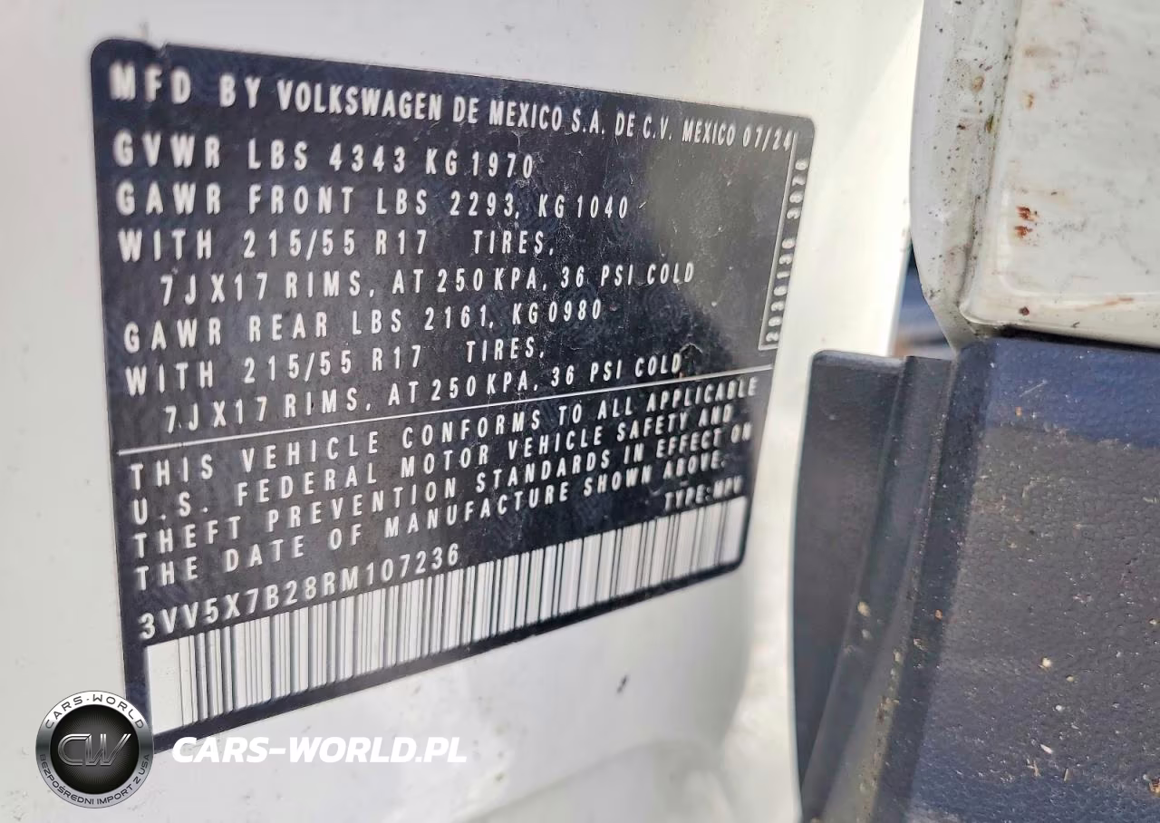 2024 Volkswagen Taos VIN:3VV5X7B28RM107236 - 14