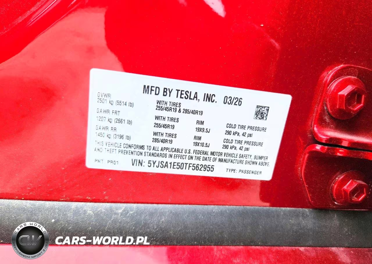 2026 Tesla Model S VIN:5YJSA1E50TF562955 - 13