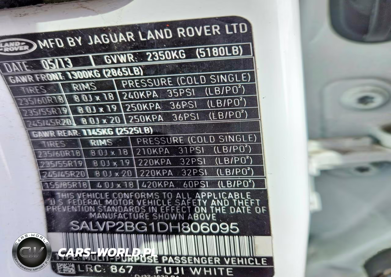 2013 Land Rover Range Rover Evoque Pure Plus VIN:SALVP2BG1DH806095 - 13