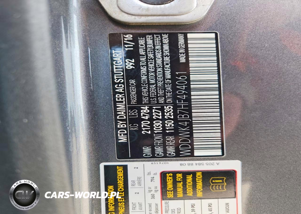 2017 Mercedes-Benz C 300 VIN:WDDWK4JB7HF494061 - 13