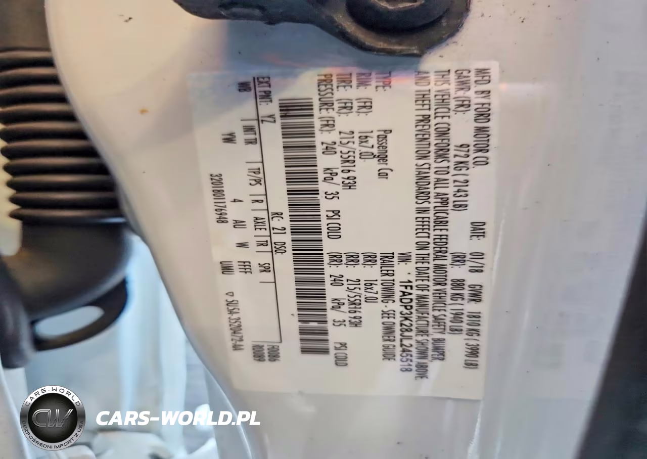 2018 Ford Focus Se VIN:1FADP3K28JL245518 - 12
