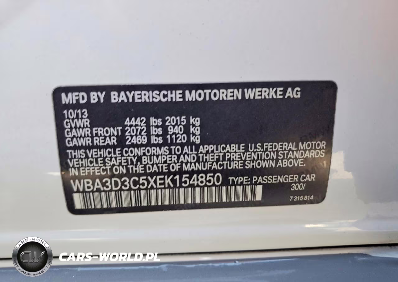 2014 BMW 328 D VIN:WBA3D3C5XEK154850 - 12