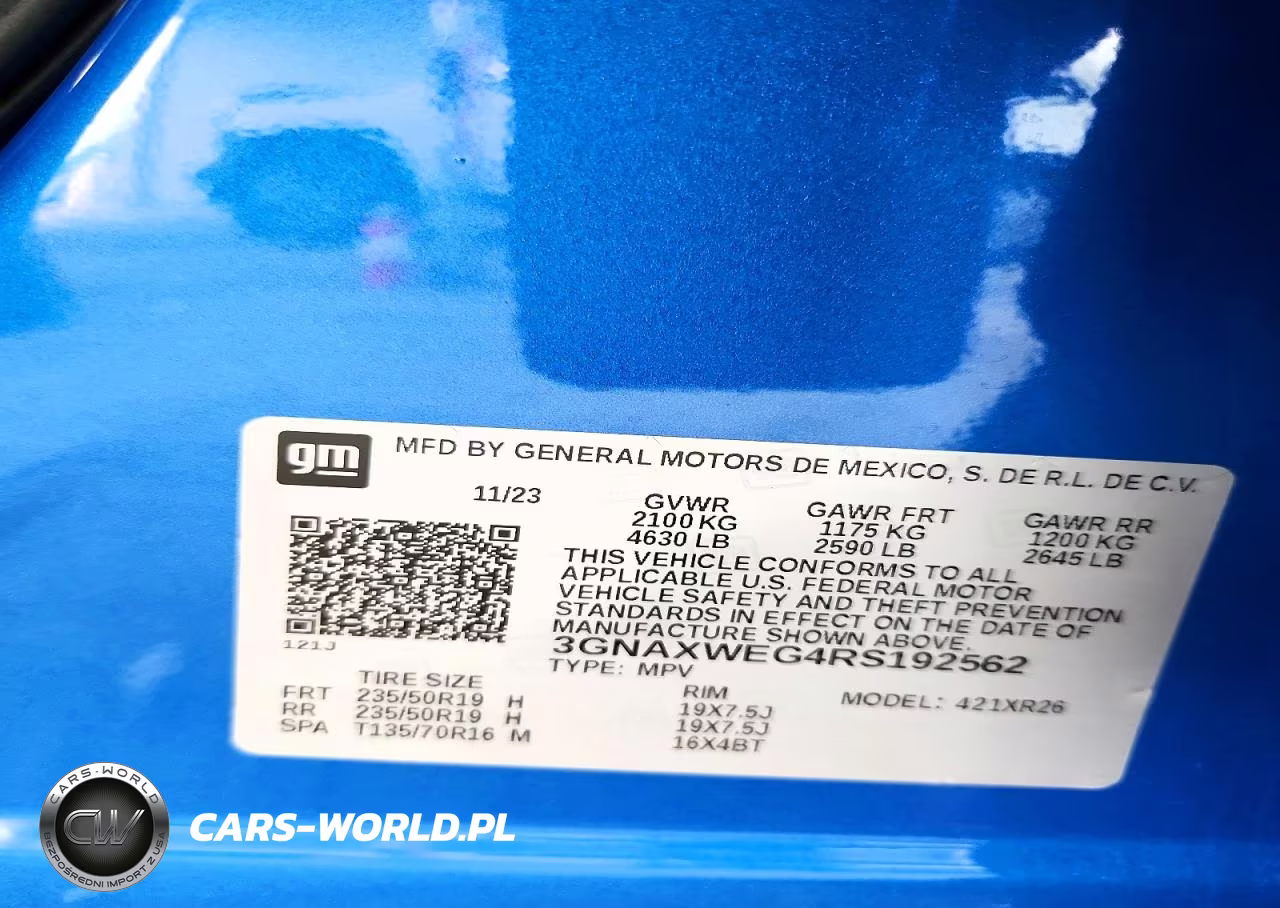 2024 Chevrolet Equinox Rs VIN:3GNAXWEG4RS192562 - 14