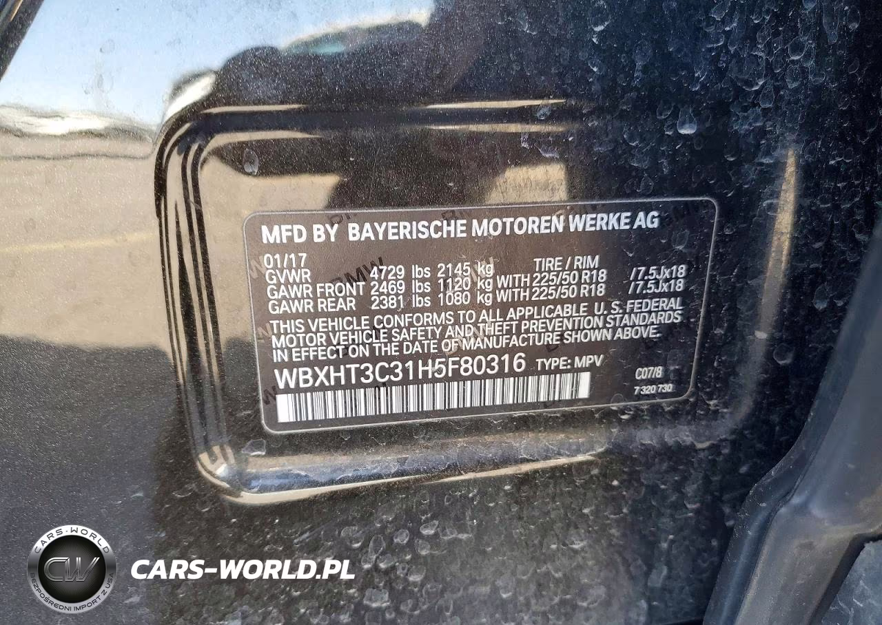 2017 BMW X1 xDrive28I VIN:WBXHT3C31H5F80316 - 13