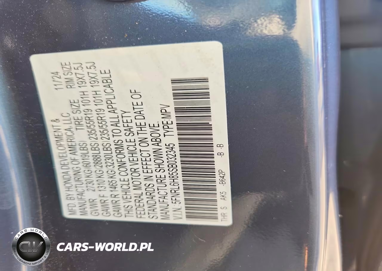 2025 Honda Odyssey Touring VIN:5FNRL6H85SB032345 - 14