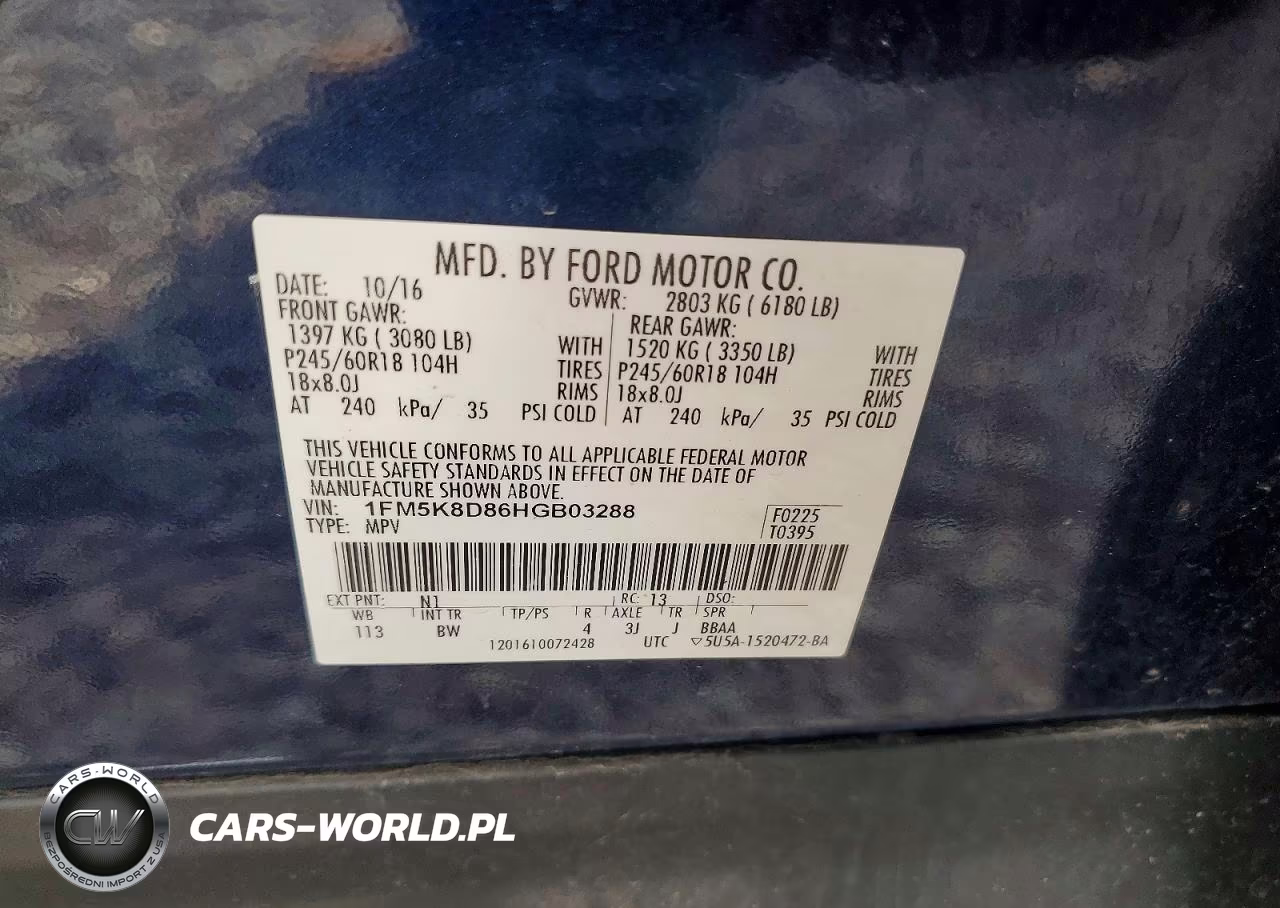 2017 Ford Explorer Xlt VIN:1FM5K8D86HGB03288 - 12