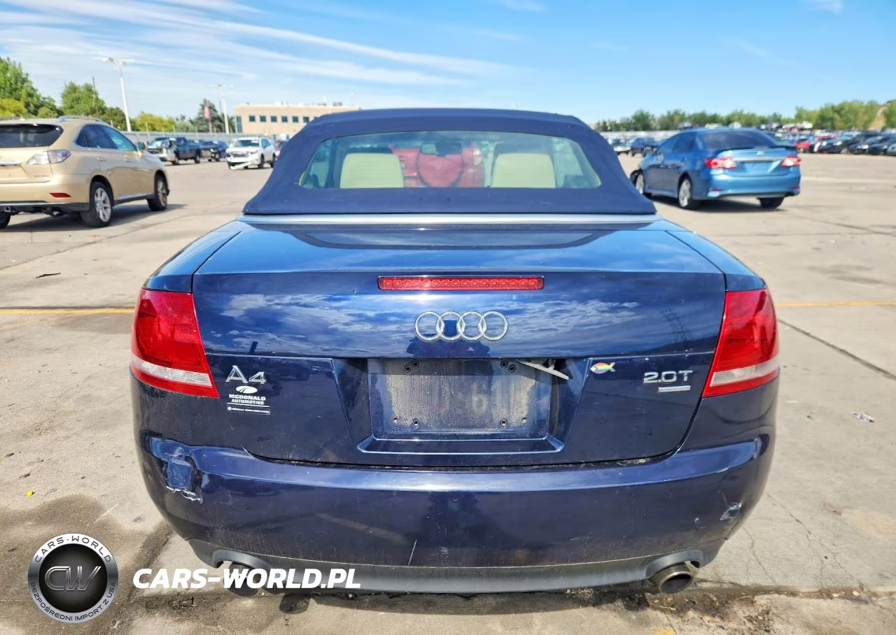 2007 Audi A4 2.0T Cabriolet Quattro VIN:WAUDF48H87K035768 - 6
