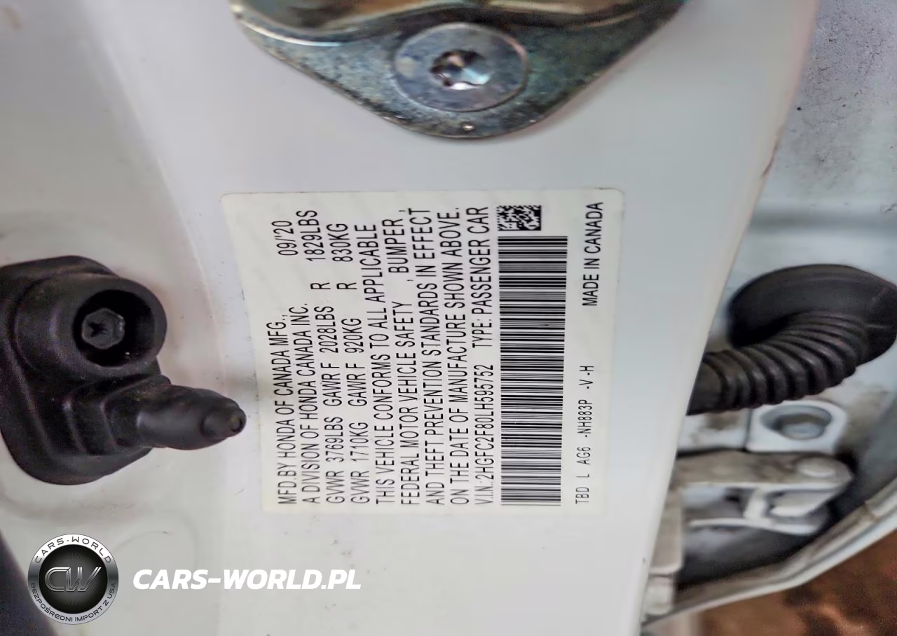 2020 Honda Civic Sport VIN:2HGFC2F80LH595752 - 12