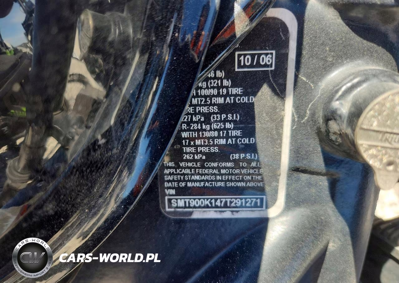 2007 Triumph Motorcycle Bonneville VIN:SMT900K147T291271 - 9