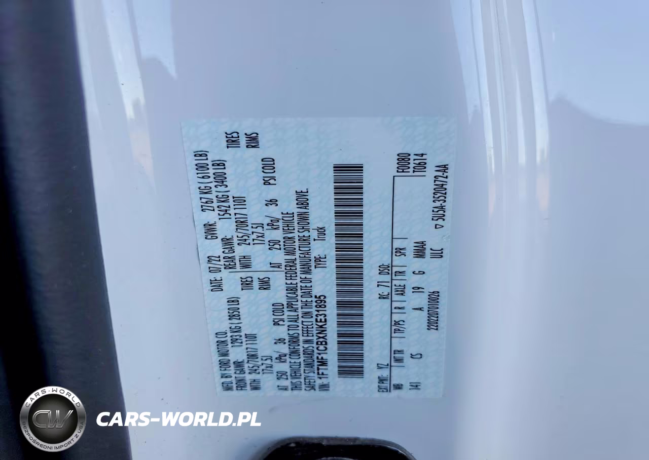 2022 Ford F150 VIN:1FTMF1CBXNKE31895 - 12