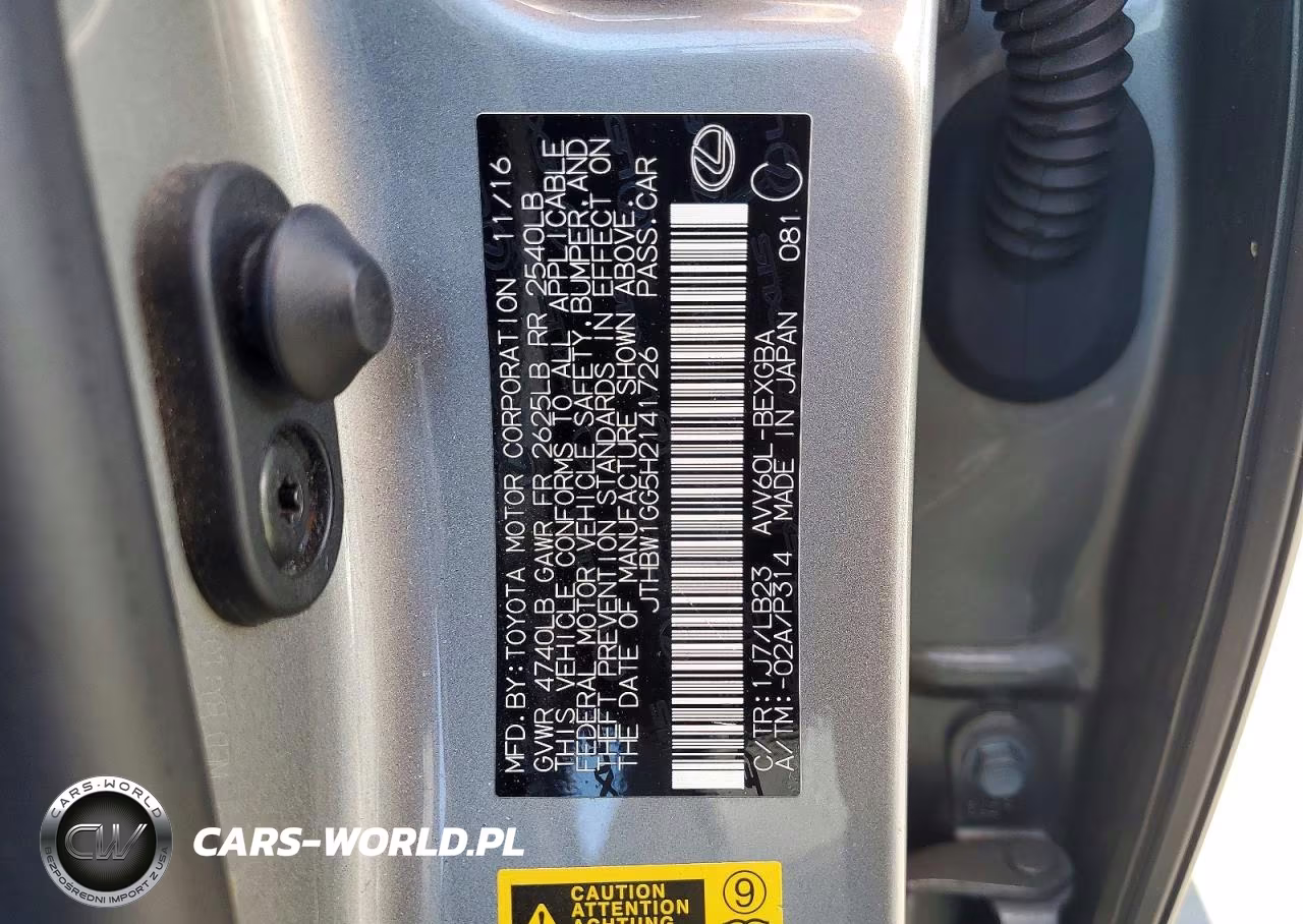 2017 Lexus Es 300H VIN:JTHBW1GG5H2141726 - 12