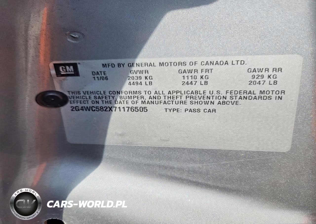 2007 Buick Lacrosse Cx VIN:2G4WC582X71176505 - 13