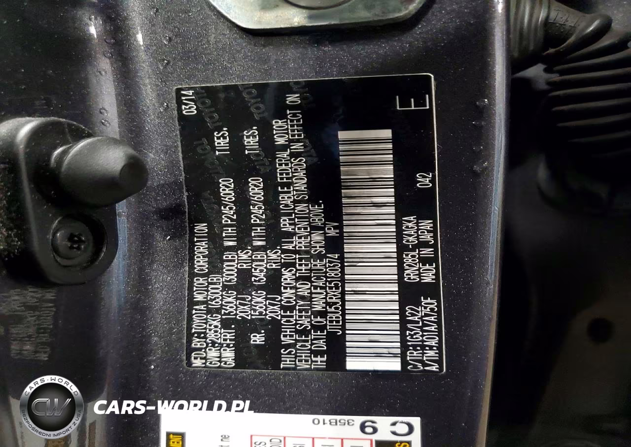 2014 Toyota 4Runner Limited VIN:JTEBU5JRXE5180374 - 12
