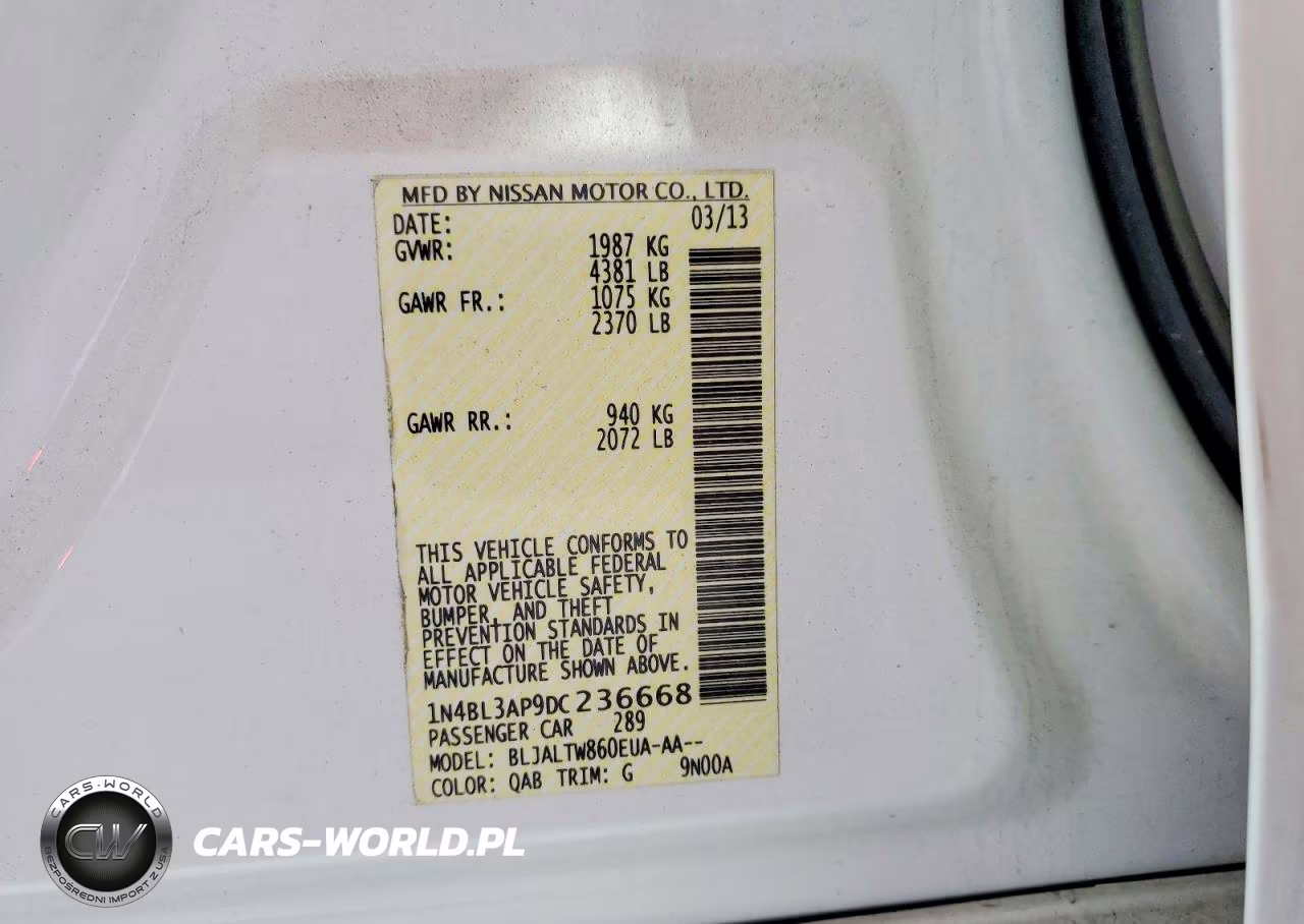 2013 Nissan Altima 3.5S VIN:1N4BL3AP9DC236668 - 13