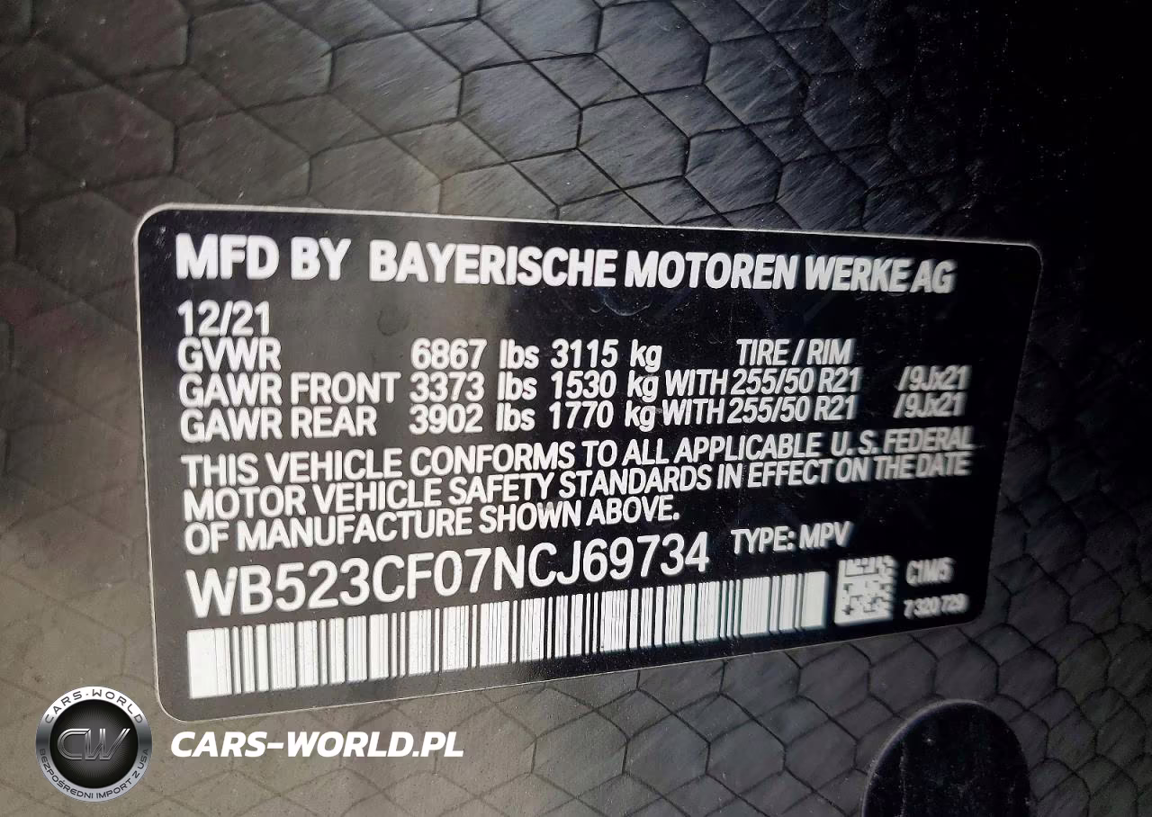 2022 BMW Ix xDrive50 VIN:WB523CF07NCJ69734 - 14