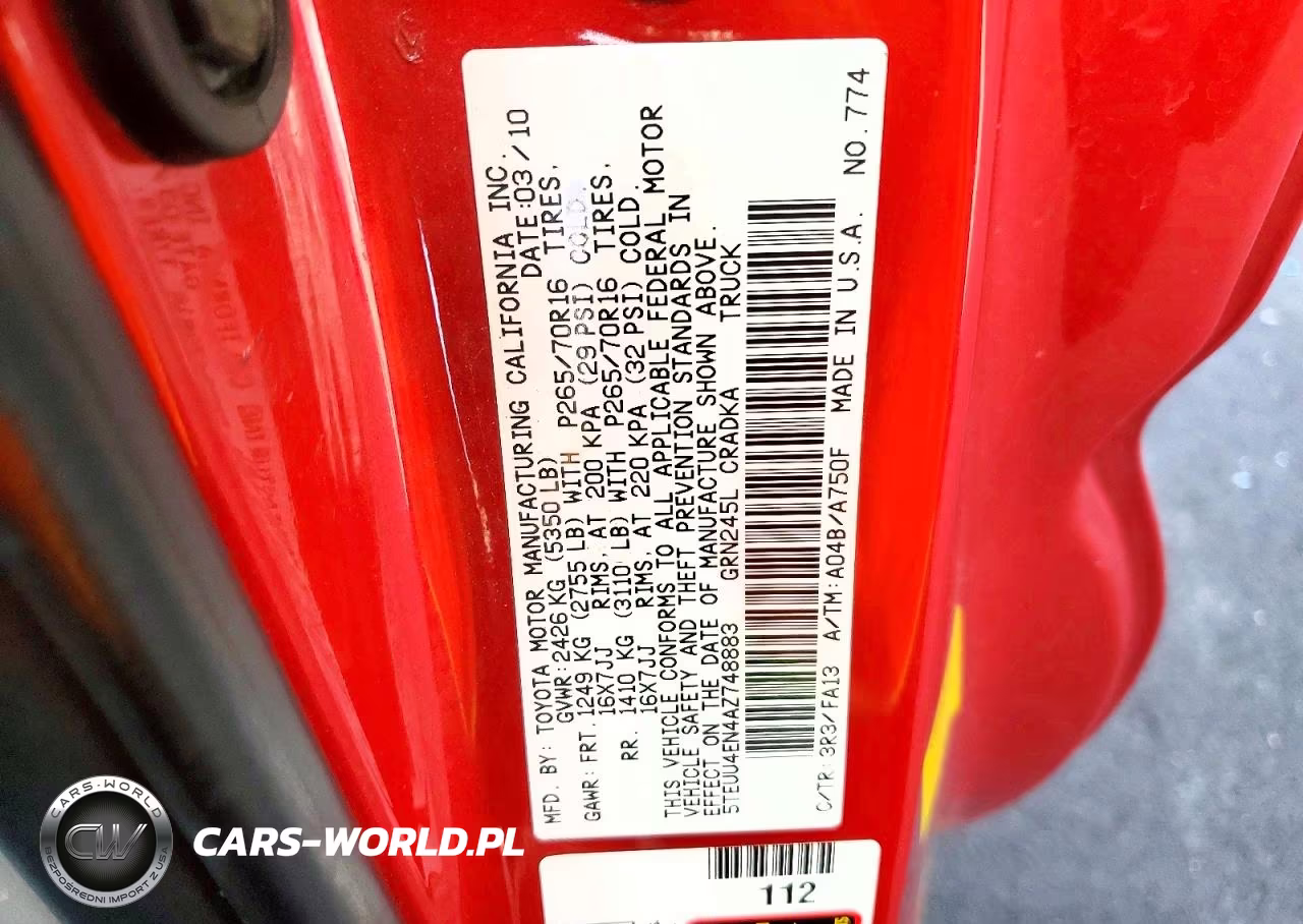 2010 Toyota Tacoma V6 VIN:5TEUU4EN4AZ748883 - 13