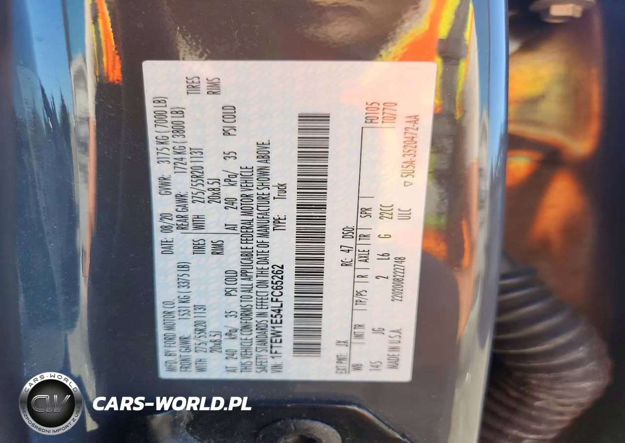 2020 Ford F150 Supercrew VIN:1FTEW1E54LFC65262 - 12
