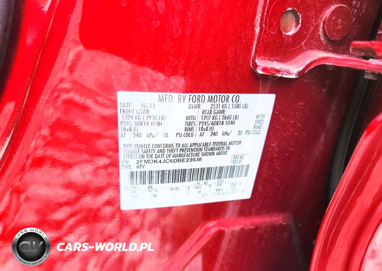 2013 Ford Edge Sel VIN:2FMDK4JC6DBE23936 - 12