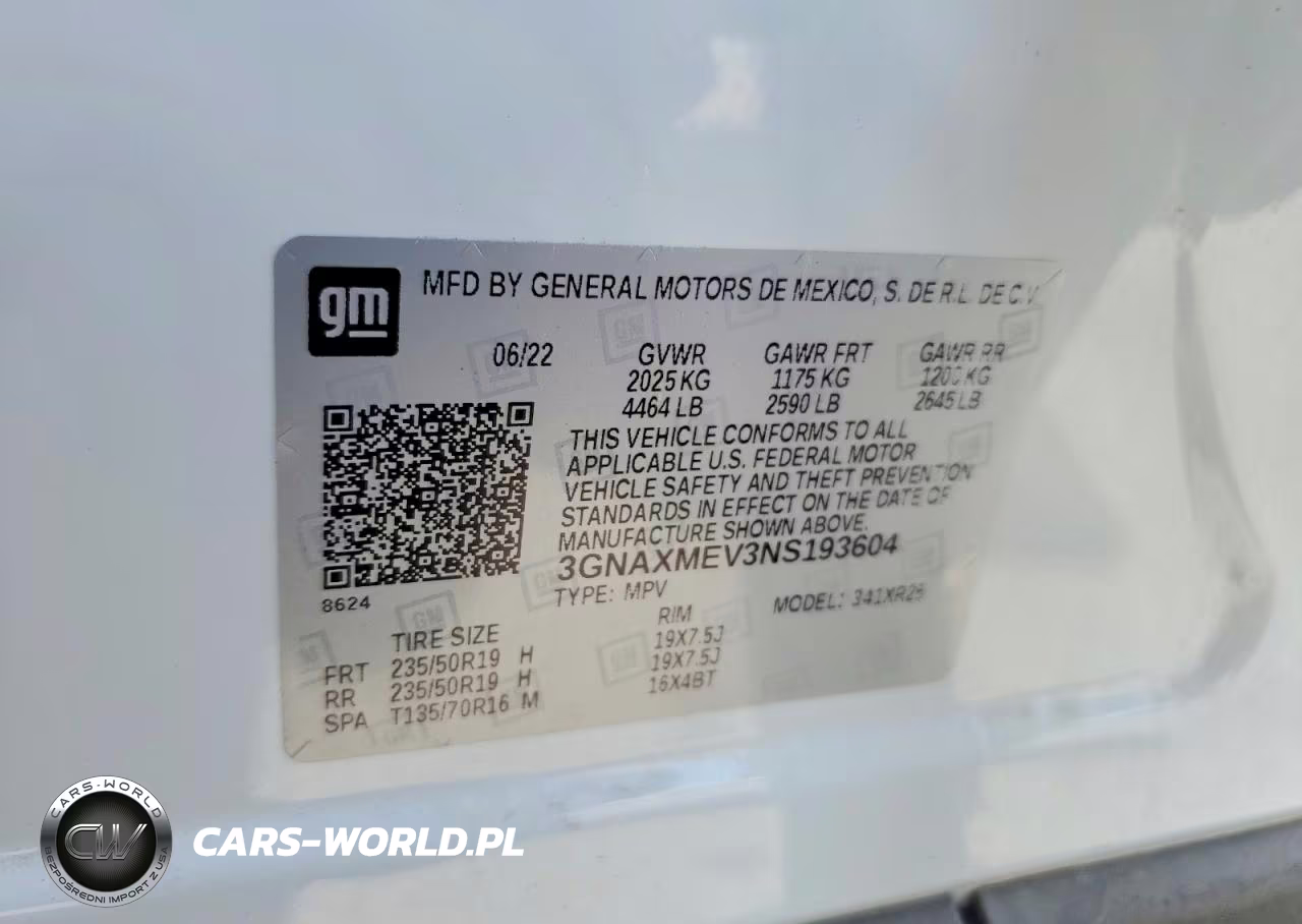 2022 Chevrolet Equinox Rs VIN:3GNAXMEV3NS193604 - 14