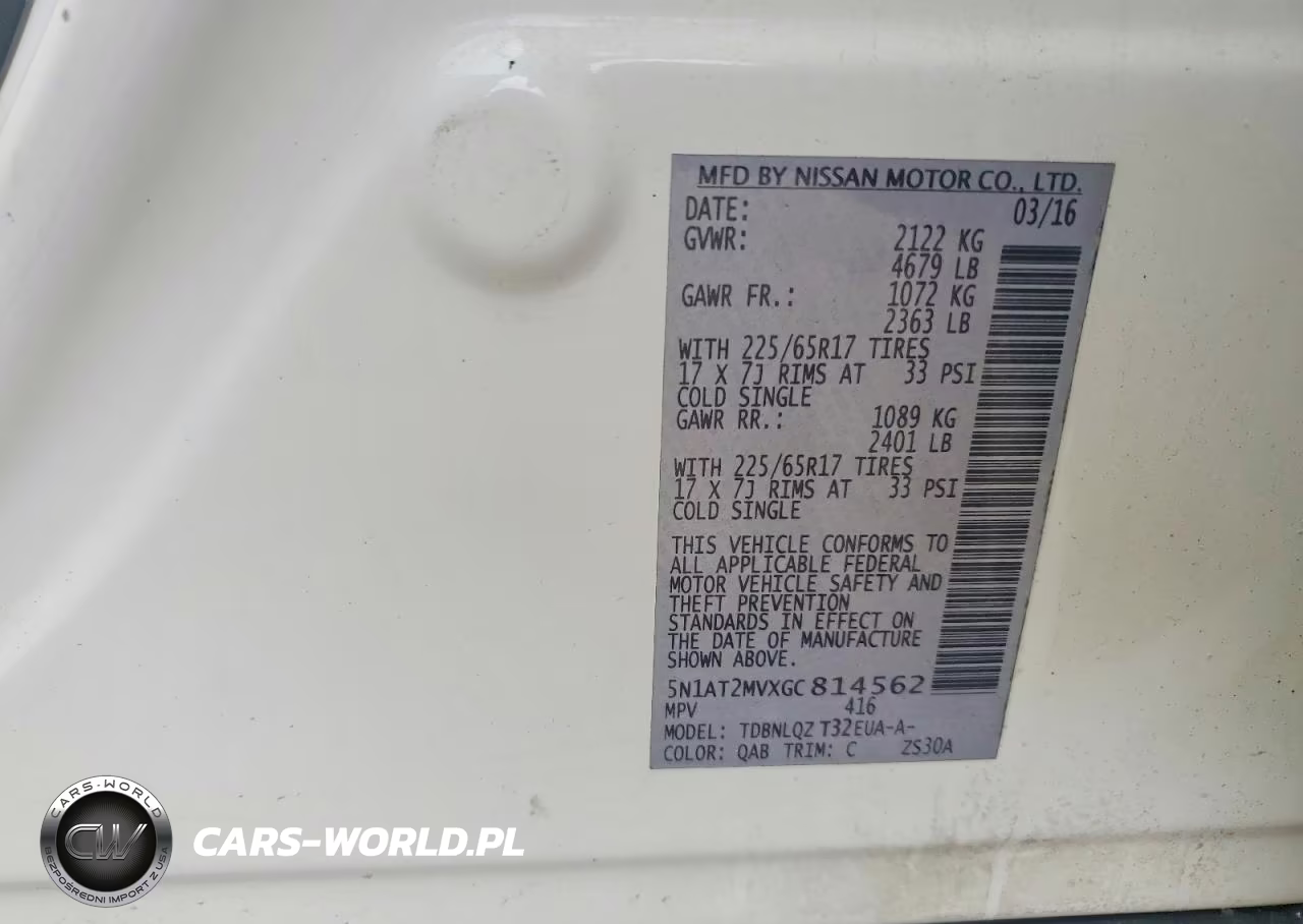 2016 Nissan Rogue Sv VIN:5N1AT2MVXGC814562 - 13