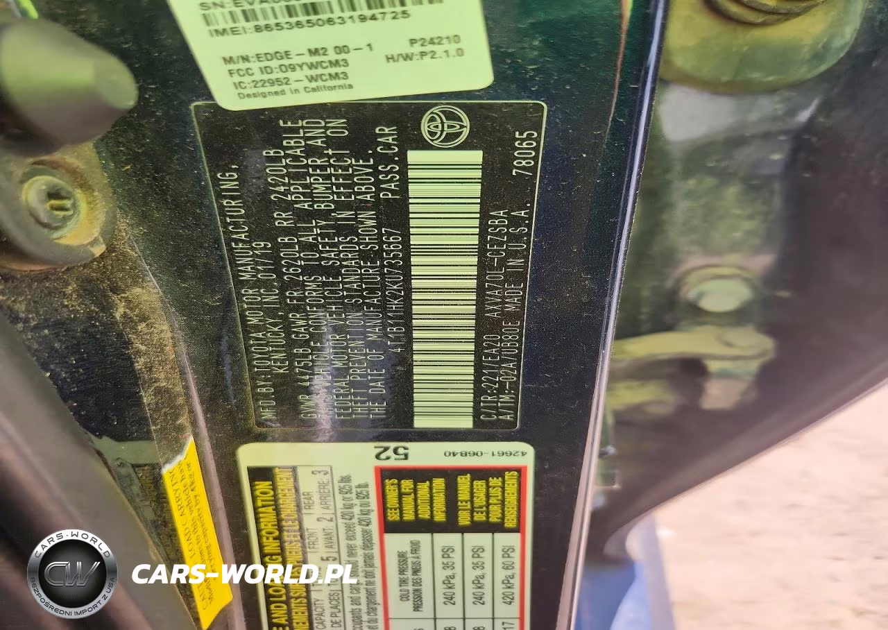2019 Toyota Camry Se VIN:4T1B11HK2KU735667 - 12