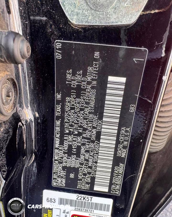 2010 Toyota Tundra Double Cab Sr5 VIN:5TFUY5F10AX156877 - 10