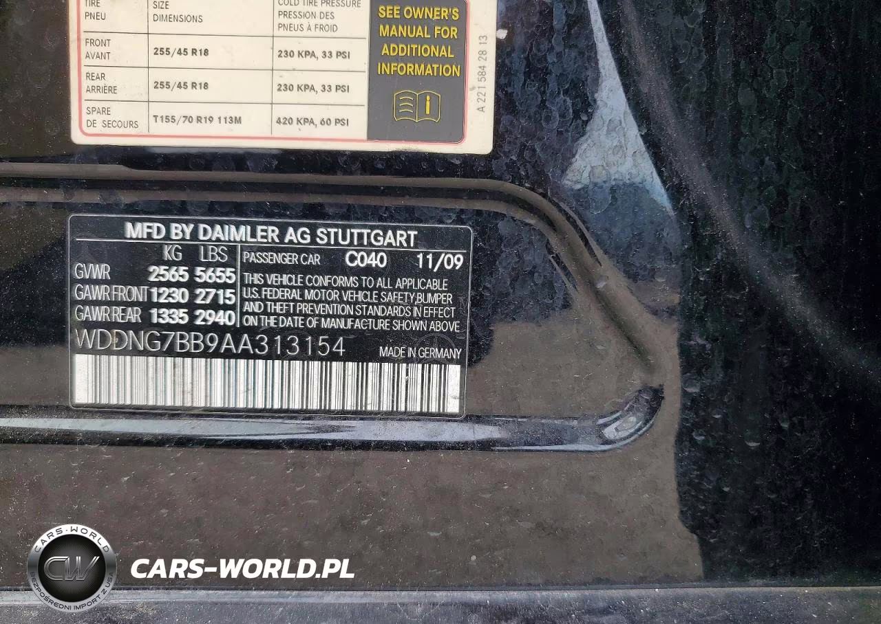 2010 Mercedes-Benz S 550 VIN:WDDNG7BB9AA313154 - 12