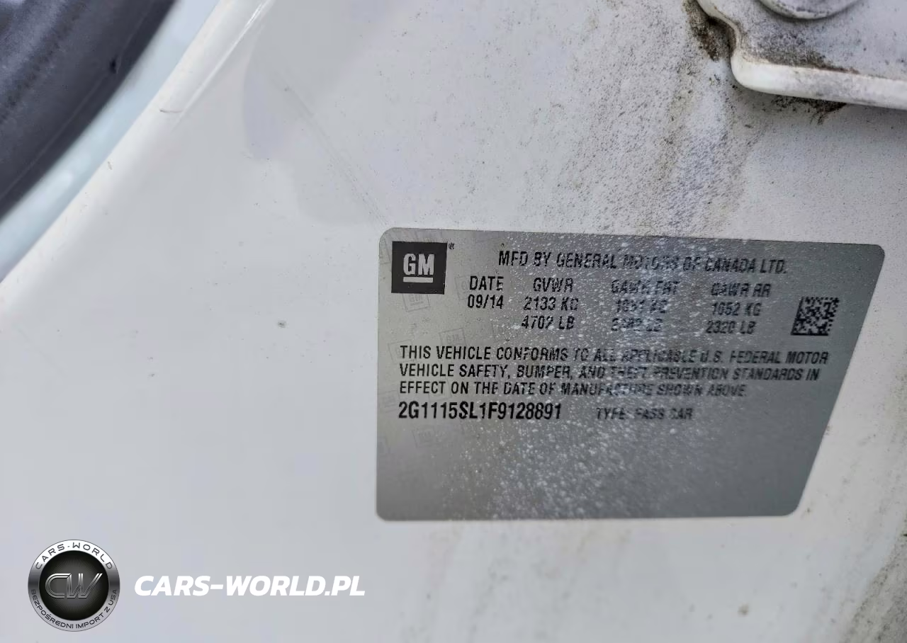 2015 Chevrolet Impala Lt VIN:2G1115SL1F9128891 - 12