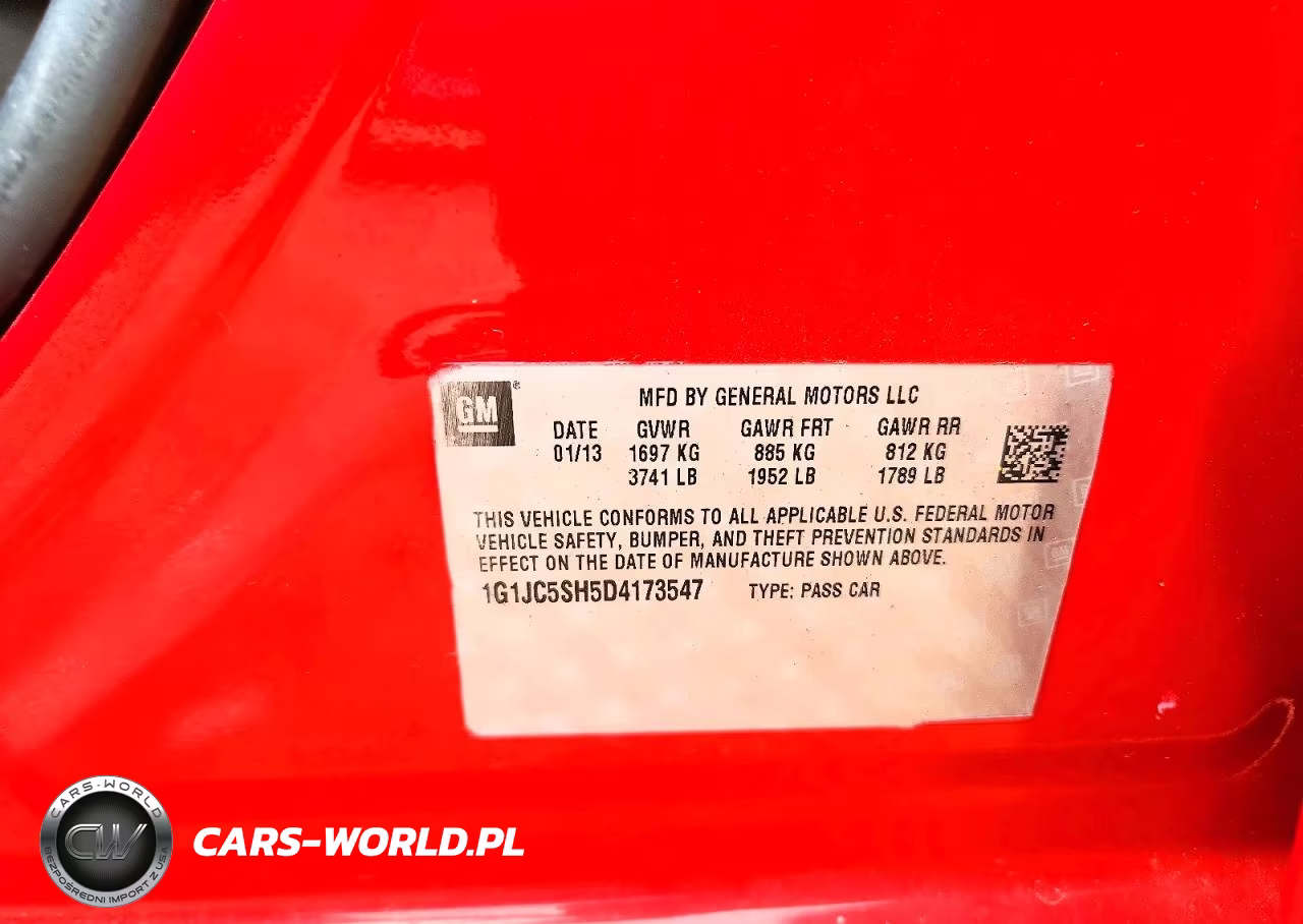 2013 Chevrolet Sonic Lt VIN:1G1JC5SH5D4173547 - 13