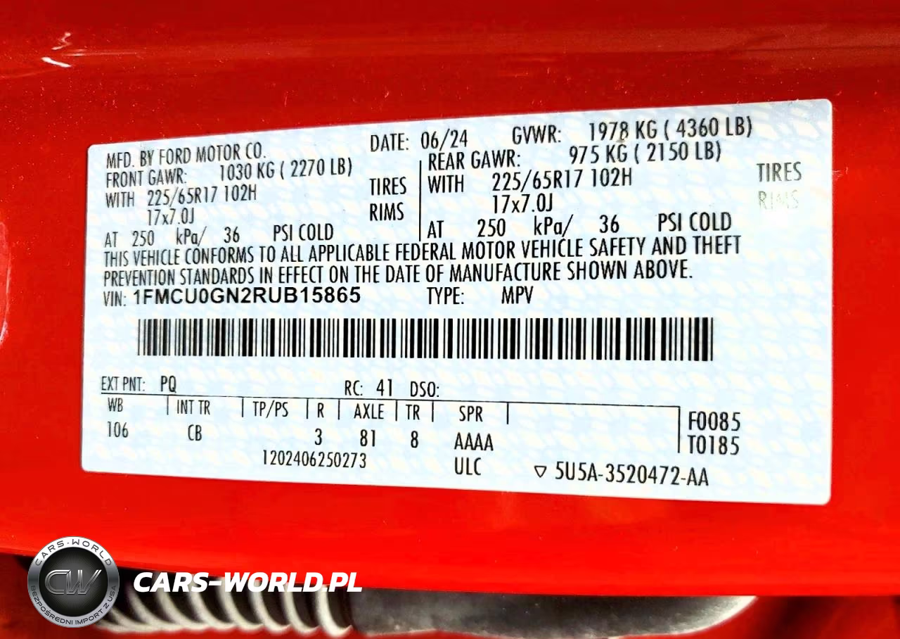2024 Ford Escape Active VIN:1FMCU0GN2RUB15865 - 14
