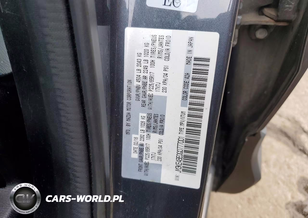 2016 Mazda Cx-5 Sport VIN:JM3KE4BE0G0777001 - 13