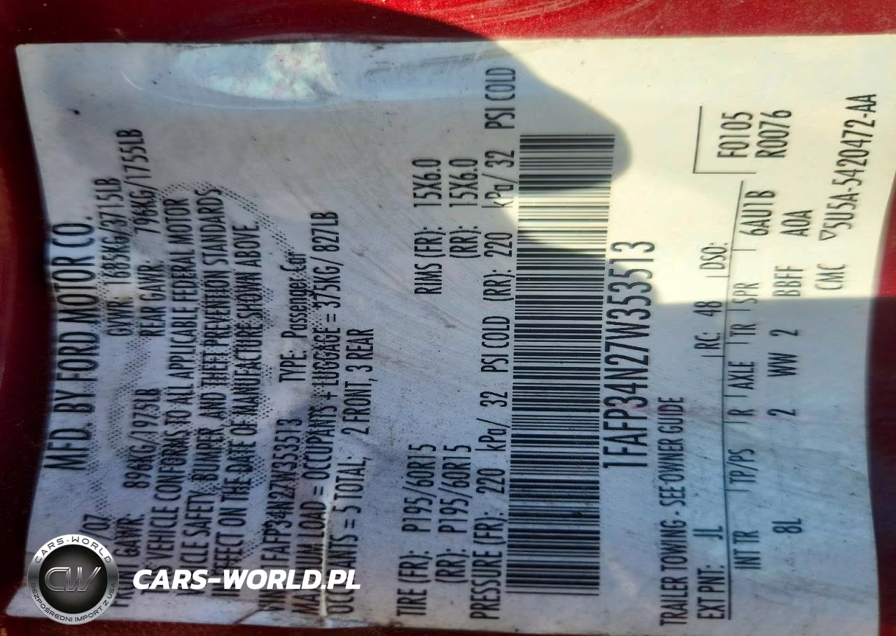 2007 Ford Focus Zx4 VIN:1FAFP34N27W353513 - 12