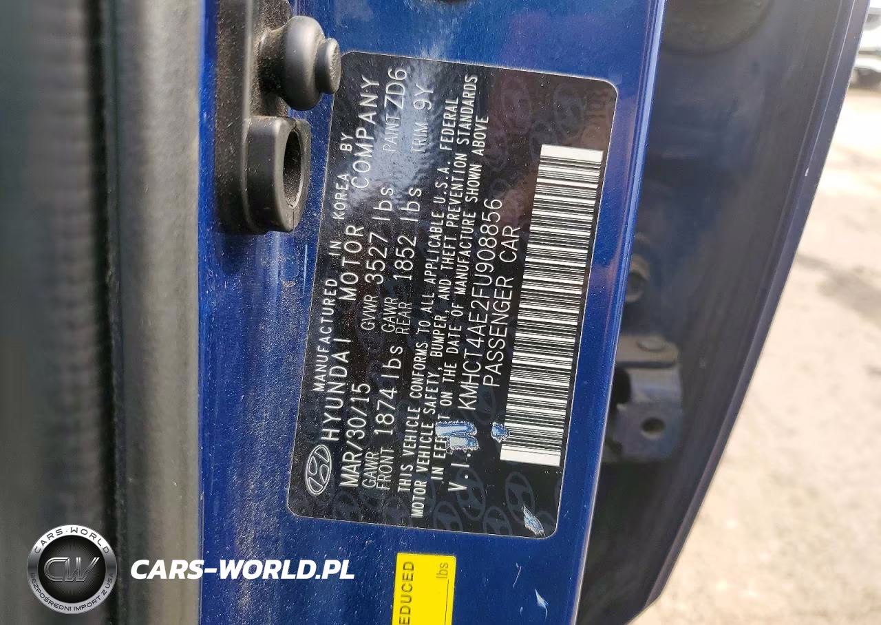 2015 Hyundai Accent Gls VIN:KMHCT4AE2FU908856 - 12