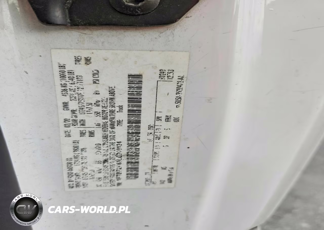 2020 Ford F250 Super Duty VIN:1FTBF2A63LED10124 - 12