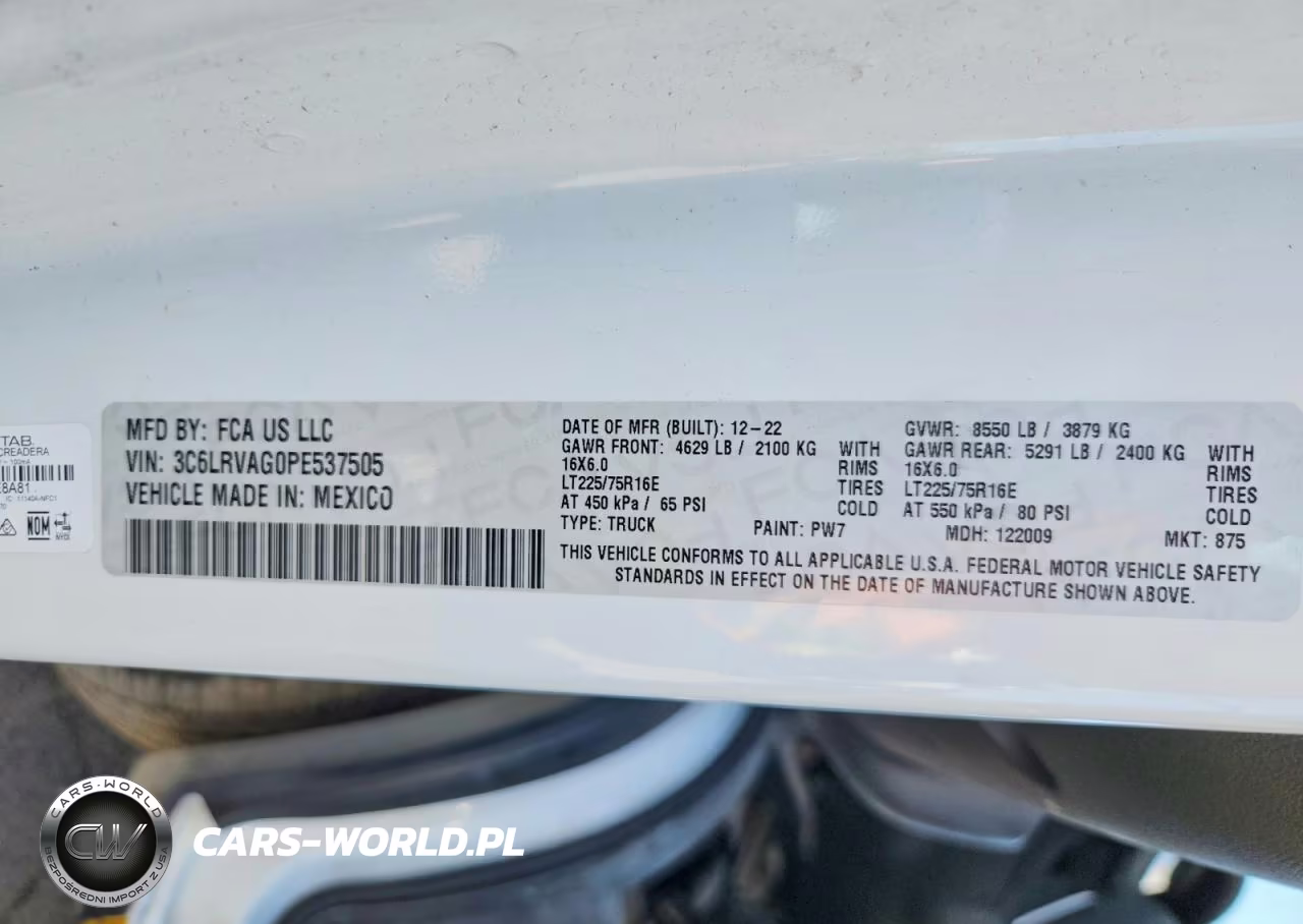 2023 Ram Promaster 1500 Vf Delivery Van VIN:3C6LRVAG0PE537505 - 14